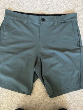 TravisMathew Men's Athletic Shorts in Slate Green